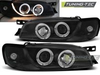 Přední světla Subaru impreza, 1993-2000, Angel Eyes, černé black Přední světla Subaru impreza, 1993-2000, Angel Eyes, černé black